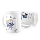 Caneca Lilo Stitch Aniversario As Melhores Nascem Janeiro