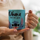 Caneca Lilo Stitch Ohana Quer Dizer Familia