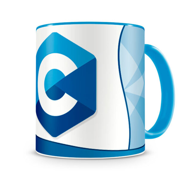 Caneca Linguagem C Color Azul