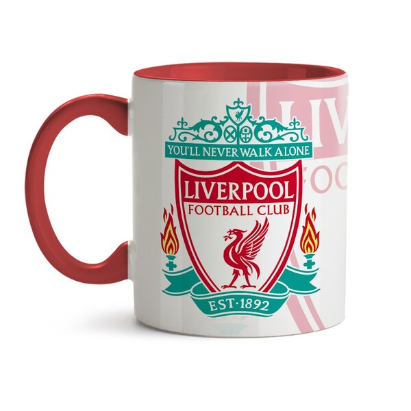 Caneca Liverpool - Interior E Alça Vermelho
