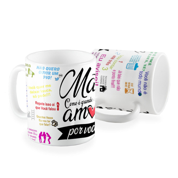 Caneca Mae Como E Grande Meu Amor