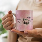 Caneca Mae De Anjo Aquarela Rosa