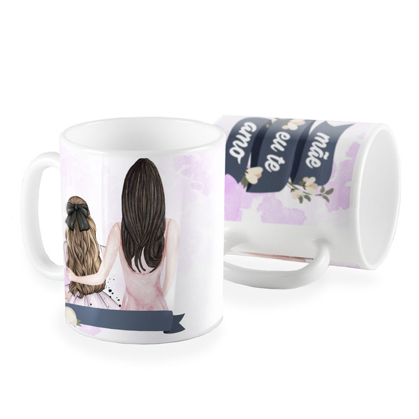 Caneca Mae Eu Te Amo Amor De Menina