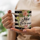 Caneca Mae Eu Te Amo Listrado