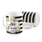Caneca Mae Eu Te Amo Listrado