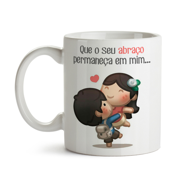 Caneca Mágica Abraço A Distância Dia Dos Namorados Interior E
