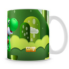 Caneca Mario Bros (world) E Yoshi Branca