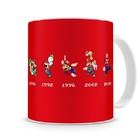 Caneca Mario Bros Linha Do Tempo