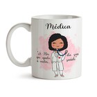 Caneca Médica Branca Cabelo:preto Cacheado
