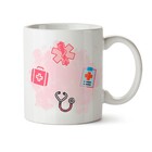 Caneca Médica Branca Cabelo:preto Liso