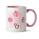 Caneca Médica Rosa Cabelo:preto Liso