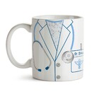 Caneca Melhor Médico Do Mundo Com Nome Interior E Alça Branca