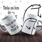 Caneca Meme Flork 325ml Tenha Bom Dia Internet Prontaentrega