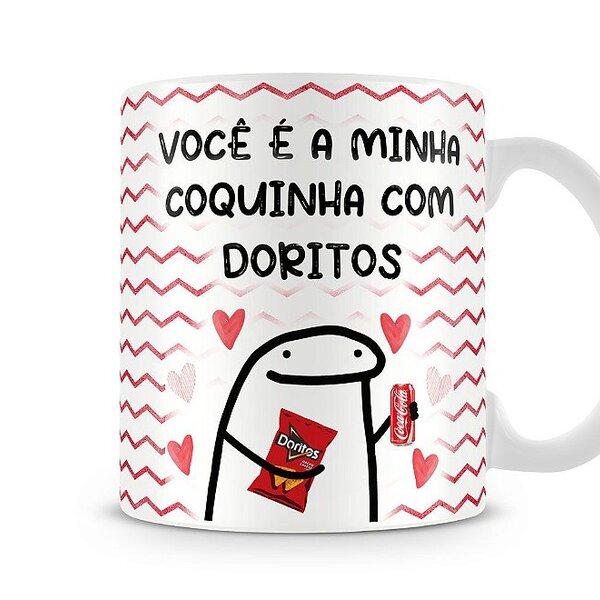 Caneca Meme Flork Coquinha Com Doritos