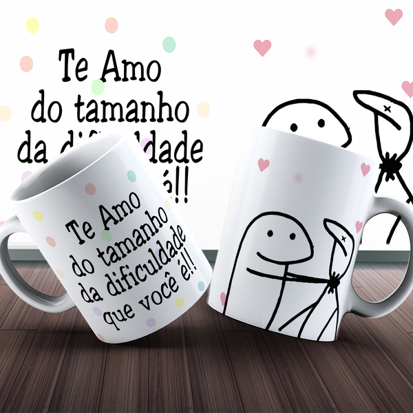 Caneca Meme Flork Dia Dos Namorados Valentine Engraçado Top