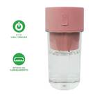 Caneca Mini Liquidificador Portátil C/ 6 Lâminas 420ml Rosa