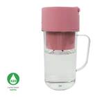 Caneca Mini Liquidificador Portátil C/ 6 Lâminas 420ml Rosa