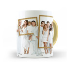 Caneca Modern Family Logo E Molduras Interior E Alça Amarelo
