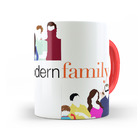 Caneca Modern Family Logo Minimalista Interior E Alça Vermelho