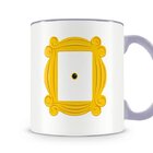 Caneca Moldura Amarela E Lilás