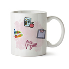 Caneca Nutricionista Branca Cabelo:preto Liso