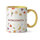 Caneca Nutricionista - Frutas - Interior E Alça Amarelo