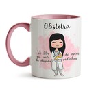 Caneca Obstetra Rosa Cabelo:preto Liso