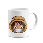Caneca One Piece Anime Xicara Cerâmina 325ml Branca