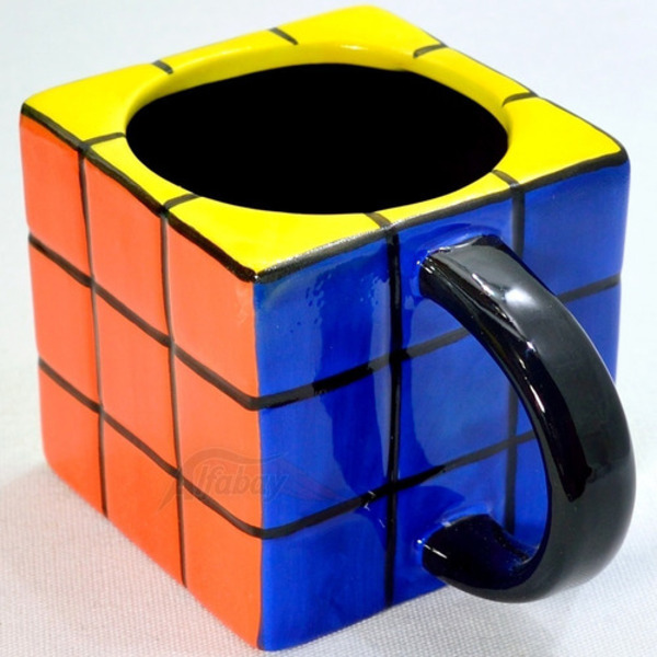 Caneca Ou Porta Lápis Em Forma De Cubo Mágico 3x3x3 Promoção