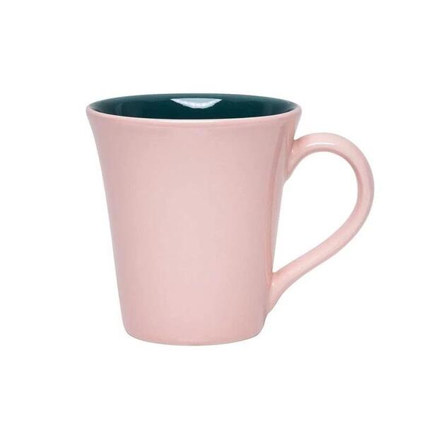 Caneca Oxford Tulipa 330ml Verde/rosa  A637-0115