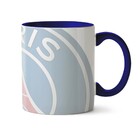 Caneca Paris Saint Germain Psg - Interior E Alça Azul Escuro