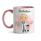 Caneca Pediatra Rosa Cabelo:loiro Liso
