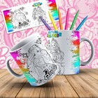Caneca Personalizada Infantil - Acompanha Canetinha Modelo:mo