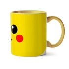 Caneca Pikachu Rosto Pokémon Interior E Alça Amarelo