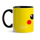 Caneca Pikachu Rosto Pokémon Interior E Alça Preta