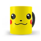Caneca Pikachu Rosto Pokémon Interior E Alça Preta