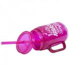 Caneca Pink Com Tampa Canudo Gel Isolante