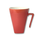 Caneca Plateau Quadrada Cônica Cerâmica Colorida Bicolor 350