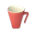 Caneca Plateau Quadrada Cônica Cerâmica Colorida Bicolor 350