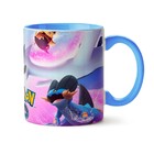 Caneca Pokémon Go Logo Interior E Alça Azul Claro