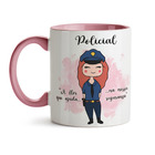 Caneca Policial Feminina Rosa Cabelo:ruivo
