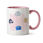 Caneca Policial Feminina Rosa Cabelo:ruivo