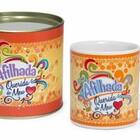 Caneca Porcelana 300ml Afilhada Do Coração Com Tubete Artebel