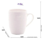 Caneca Porcelana Lyor New Bone Pearl 390ml Branco