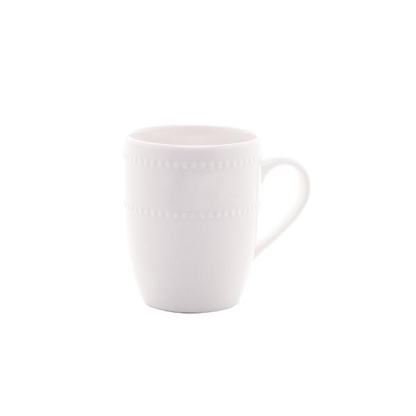 Caneca Porcelana Lyor New Bone Pearl 390ml Branco