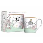 Caneca Porcelana Na Caixa Vó Te Amo Muito 360ml Presente Vovó