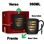 Caneca Porcelana Premium Brasfoot Flamengo Serie Ouro 360 Ml