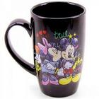 Caneca Porcelana Preta Mickey & Minnie