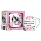 Caneca Porcelana Urban 300 Ml Mãe Te Amo Muito 12294 Brasfoot