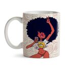 Caneca Preta Do Cabelo Crespo